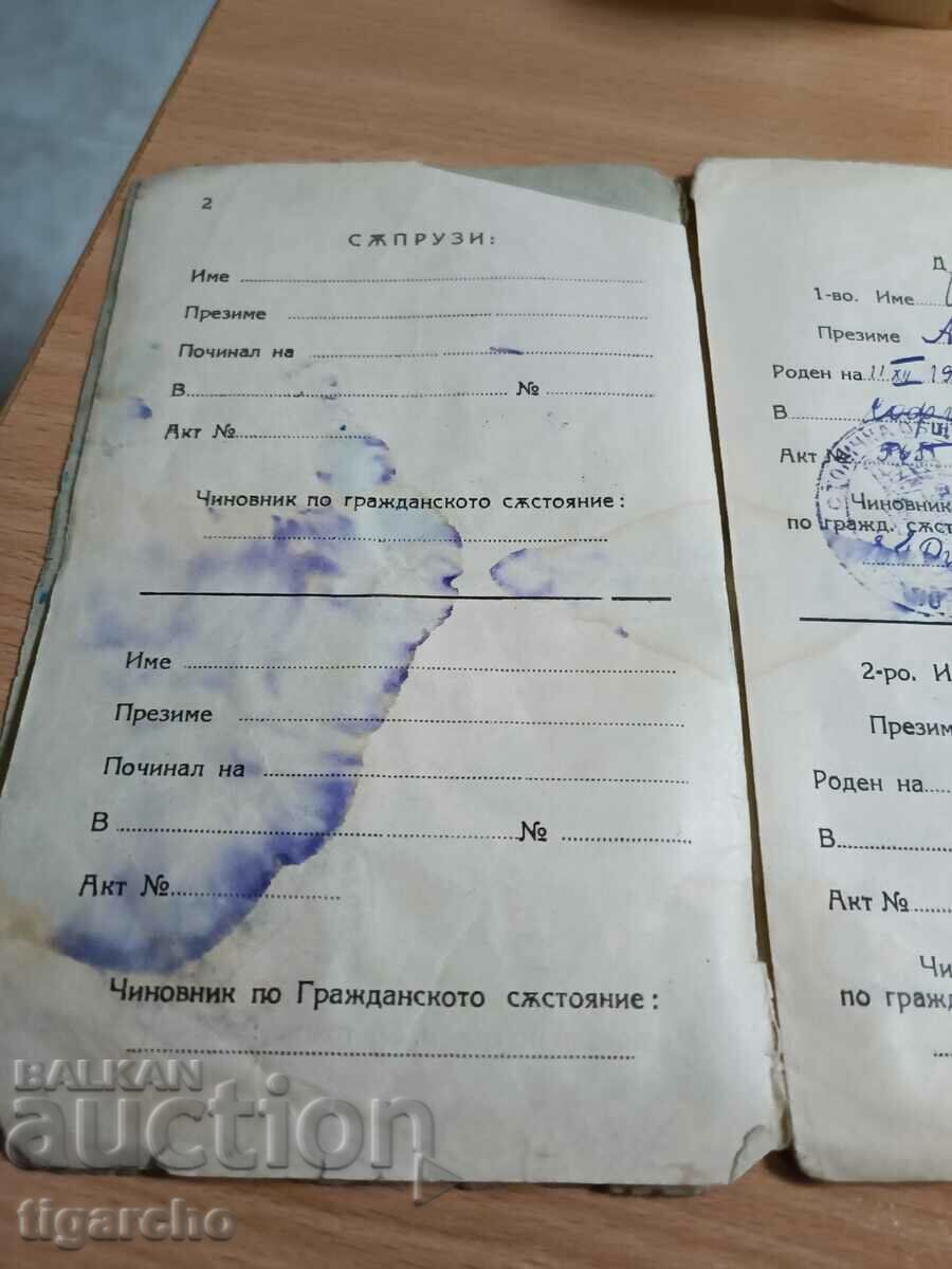 Delivery of Old marriage certificate Delivery of Old marriage certificate