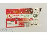Football ticket CSKA-Konstrukturul Moldova 2000 UEFA