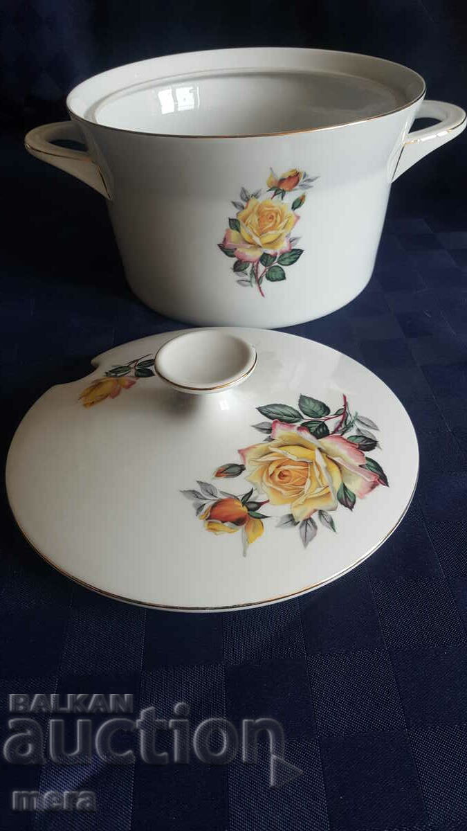 Porcelain large soup bowl Bavarian rose - 5 Porcelain large soup bowl Bavarian rose - 5