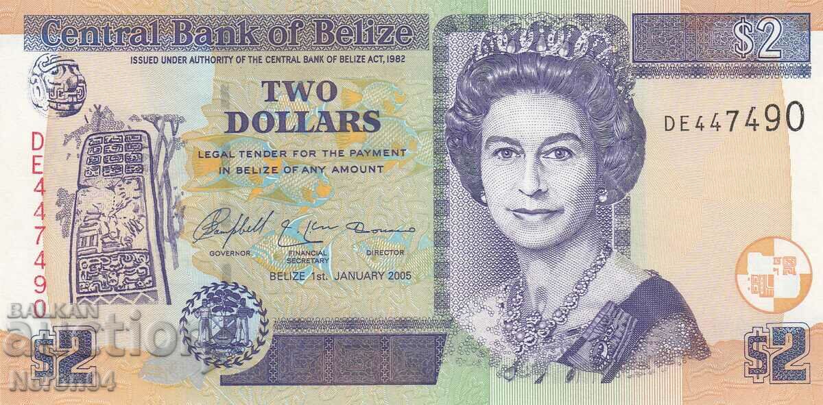 2 dollars 2005, Belize