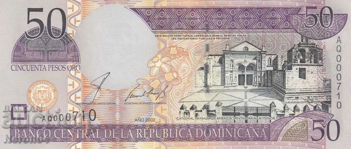 50 pesos 2002, Republica Dominicană