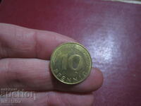 1990 10 pfennig litera J