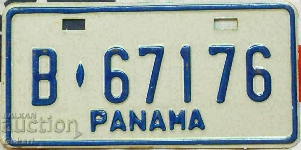 Motorcycle license plate Plate PANAMA