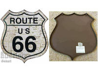 Metal Sign ROUTE 66 US MAP
