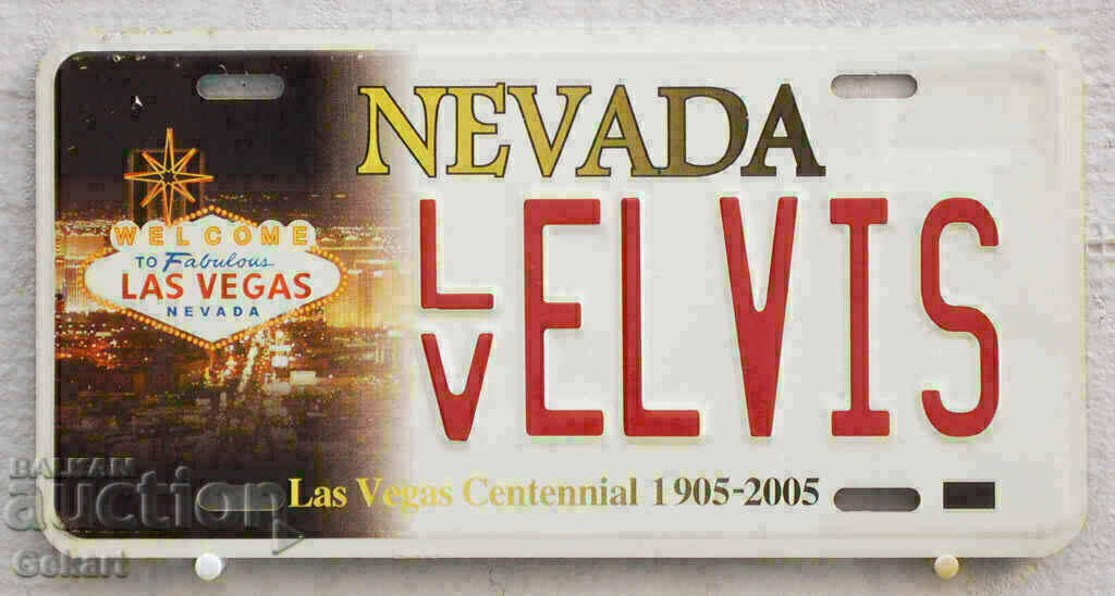 Metal Sign NEVADA - LV ELVIS