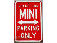Metal Plate S.f. MINI PARKING UK ONLY