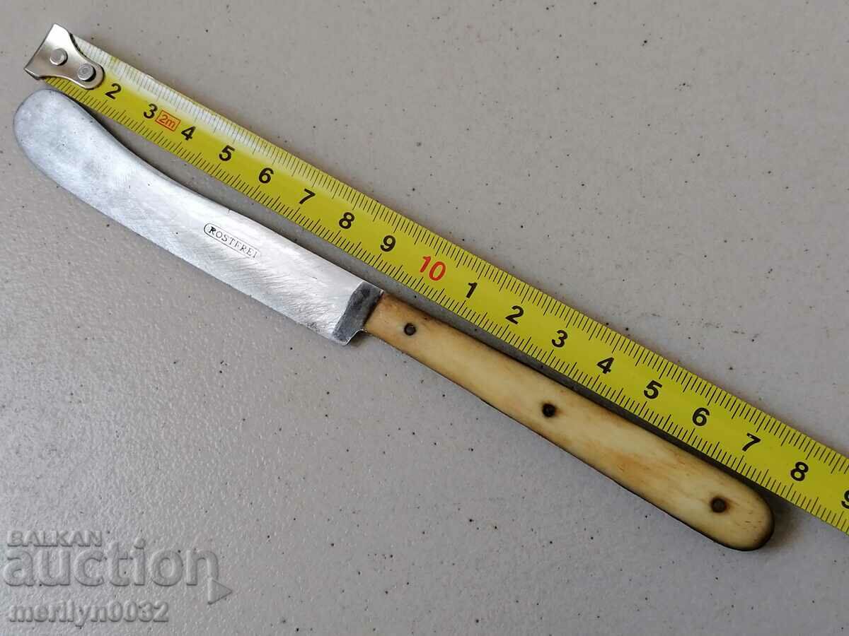 An old household knife with horn-burnt stainless steel blade - 5 An old household knife with horn-burnt stainless steel blade - 5