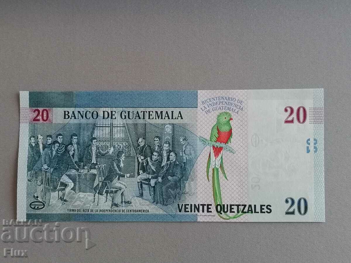 Bancnota - Guatemala - 20 Quetzal UNC | 2021