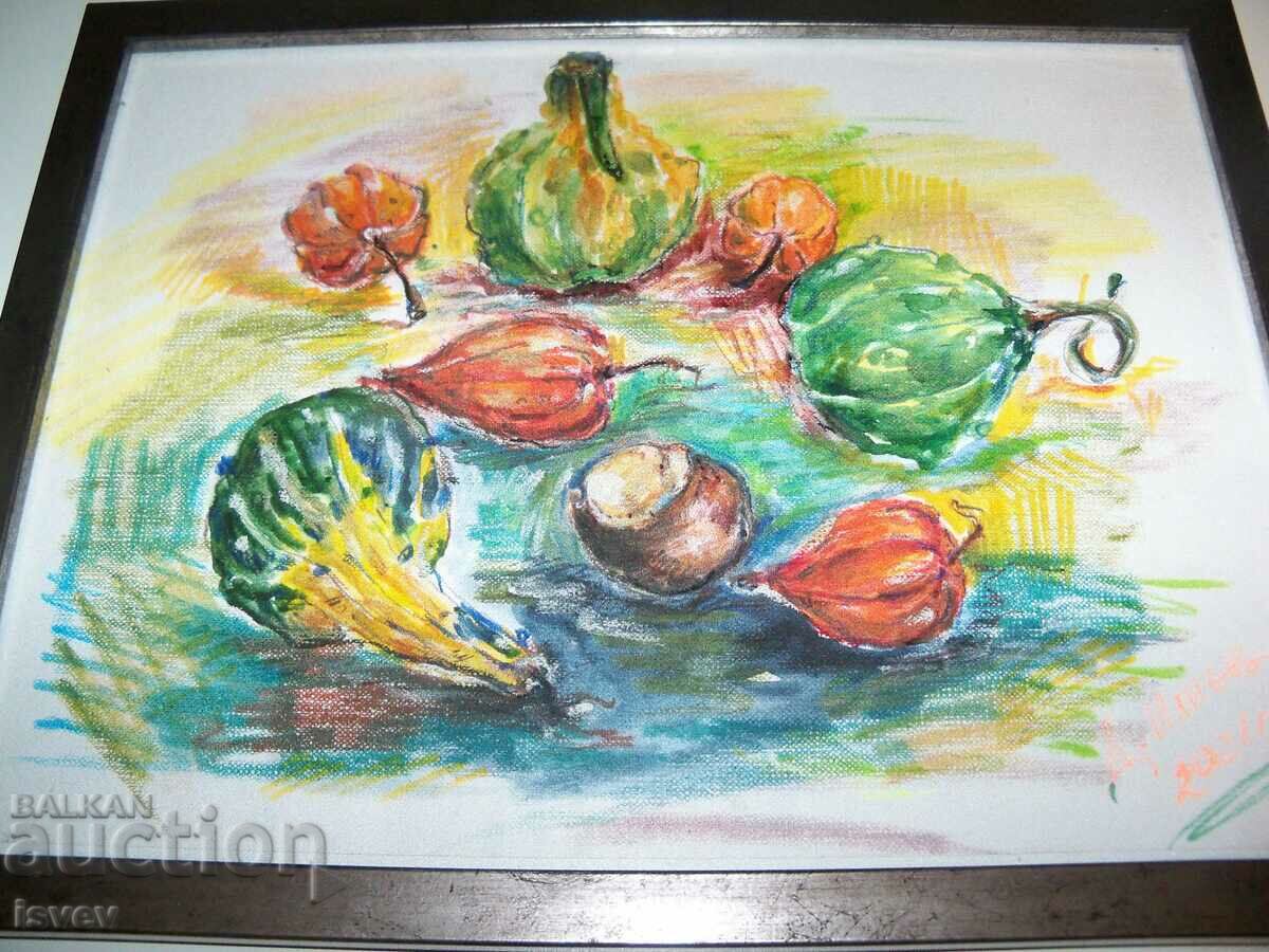 Delivery of "Autumn still life", a painting by the artist Desislava Ilieva Delivery of "Autumn still life", a painting by the artist Desislava Ilieva