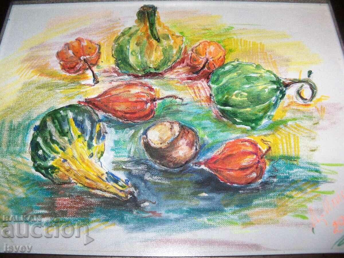 "Autumn still life", a painting by the artist Desislava Ilieva - 5 "Autumn still life", a painting by the artist Desislava Ilieva - 5