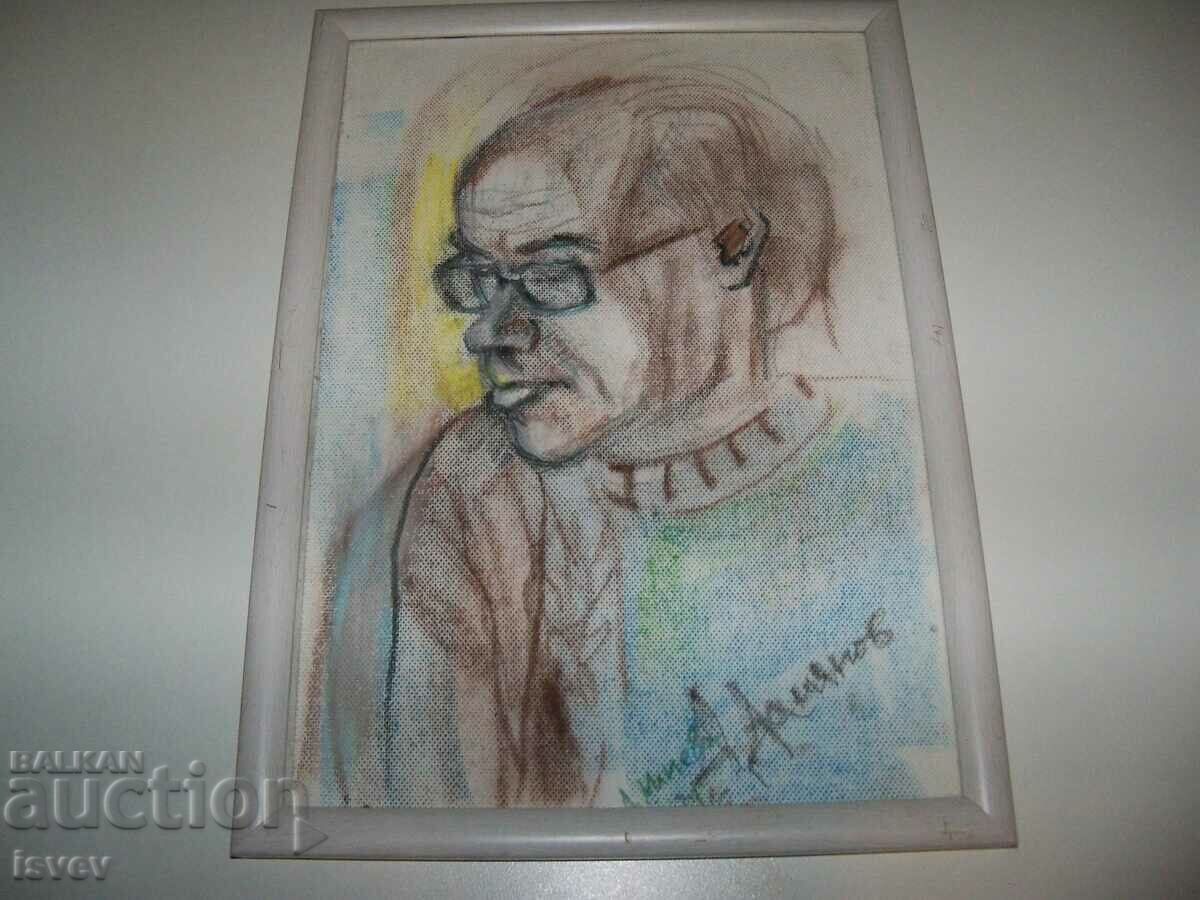 Delivery of Portrait of poet Damian Damyanov, artist Desislava Ilieva Delivery of Portrait of poet Damian Damyanov, artist Desislava Ilieva