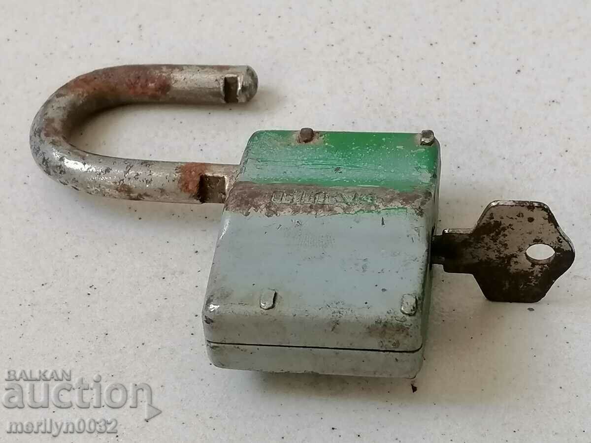 Auction  Padlock with key from the 1970s padlock suitcase lock