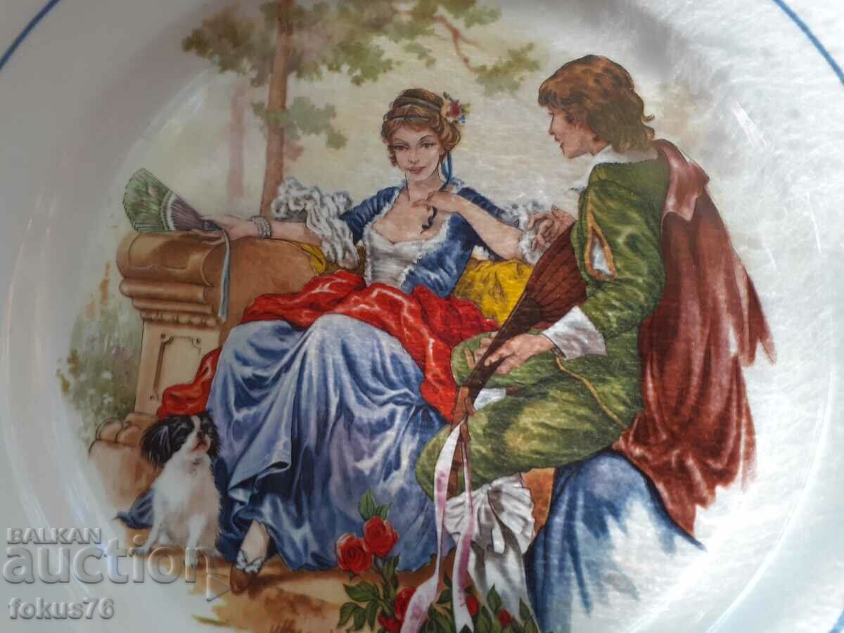 Auction Old porcelain collectible plate Auction Old porcelain collectible plate