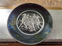 Old porcelain collectible plate HALANDRI GREECE