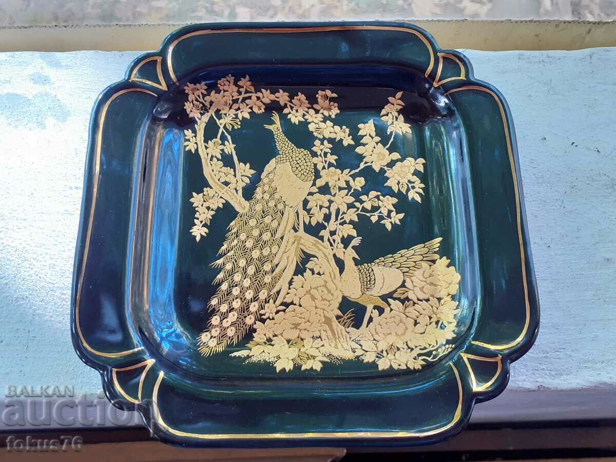 Old porcelain collector's plate gilt