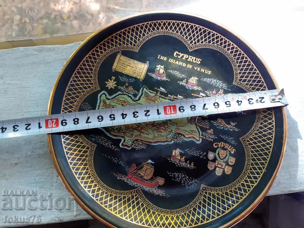 Old porcelain collection plate CYPRUS - 5 Old porcelain collection plate CYPRUS - 5