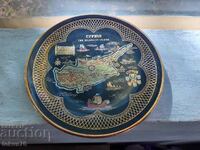 Old porcelain collection plate CYPRUS