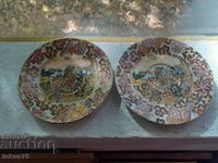Old porcelain collectible plates SATSUMA satsuma