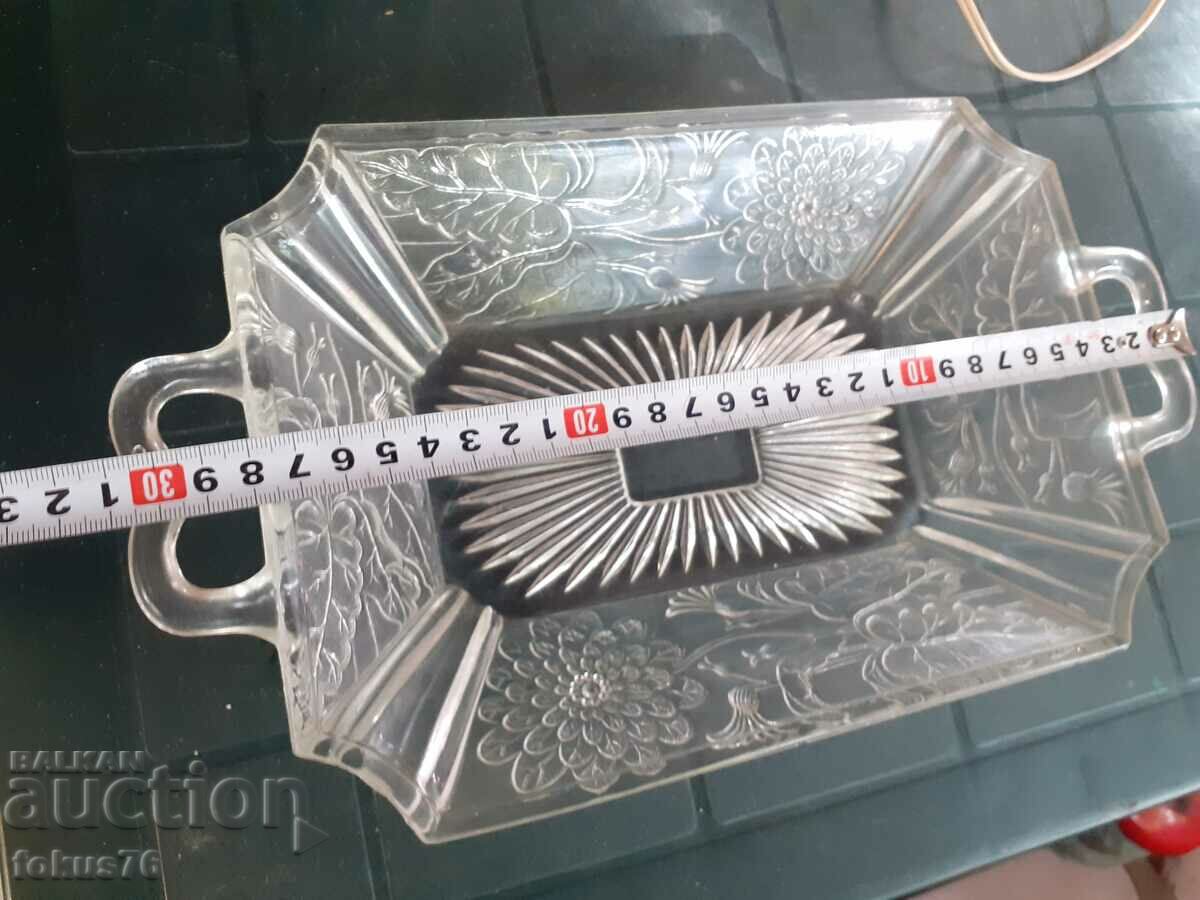 Παράδοση Πιάτο πιατέλας γυάλινο δίσκο Παράδοση Πιάτο πιατέλας γυάλινο δίσκο