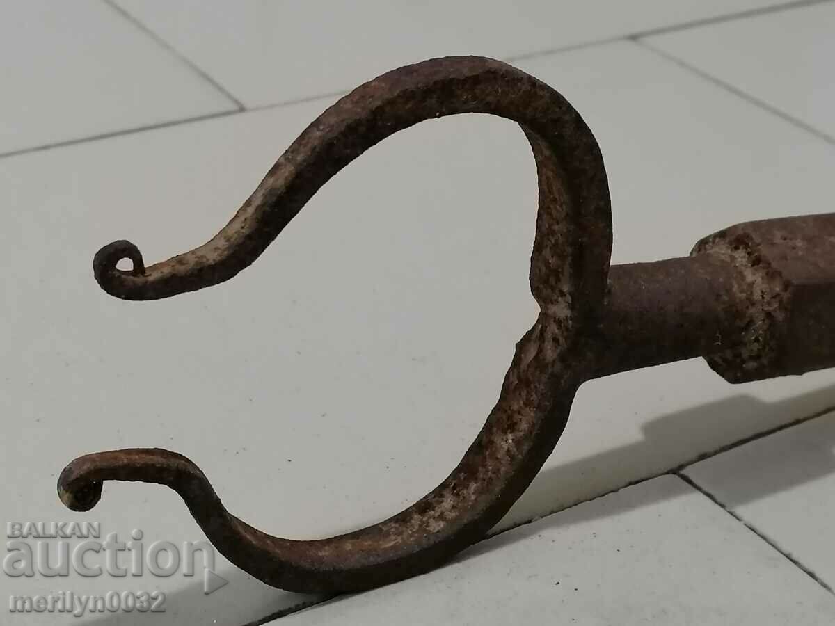 Hand-forged wedge from ox yoke, wrought iron, ok - 5 Hand-forged wedge from ox yoke, wrought iron, ok - 5