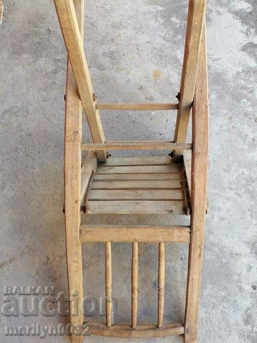 Παλιά καρέκλα 130 ετών, ξύλινη, πρωτόγονη - 5 Παλιά καρέκλα 130 ετών, ξύλινη, πρωτόγονη - 5