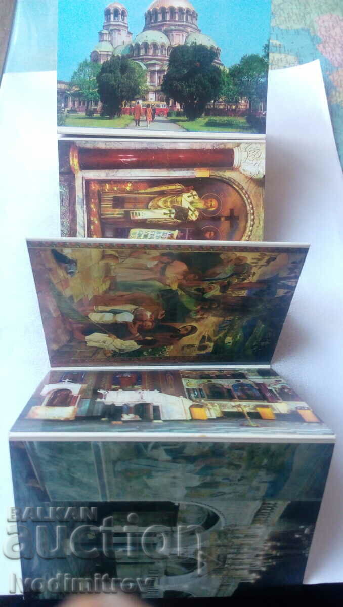 Notebook with cards of Alexander Nevsky Temple monument 1974 with price 2.65 BGN | € 1.35 Notebook with cards of Alexander Nevsky Temple monument 1974 with price 2.65 BGN | € 1.35