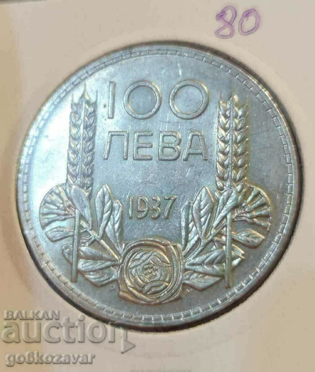 Bulgaria 100 BGN 1937 Monedă de argint pentru colecție!