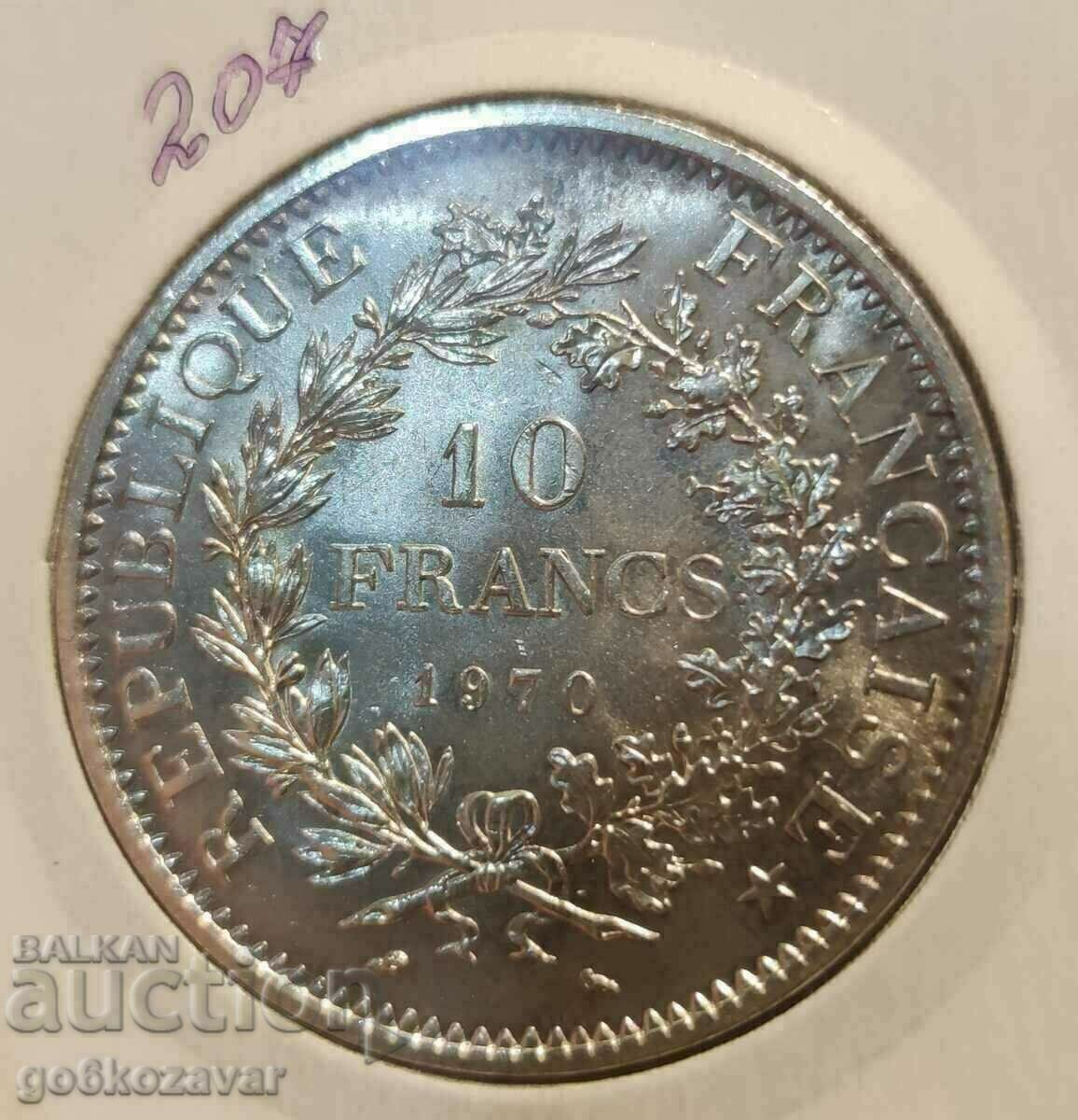 Franta 10, Franca 1970 Argint ! UNC