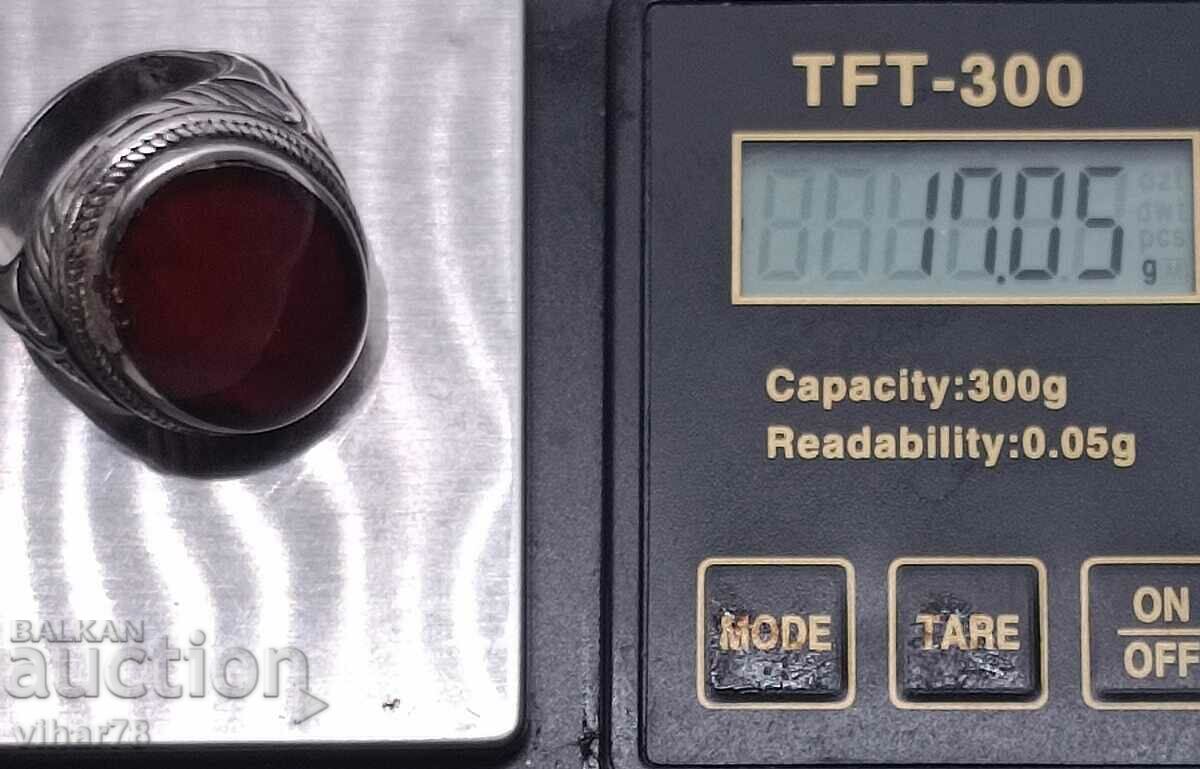 Delivery of MEN'S SOLID OLD SILVER RING WITH AMBER Delivery of MEN'S SOLID OLD SILVER RING WITH AMBER