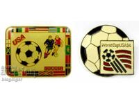 SOCCER-WORLD CUP-SUA'94-LOGO-OFICIAL-LOT DE 2 insigne