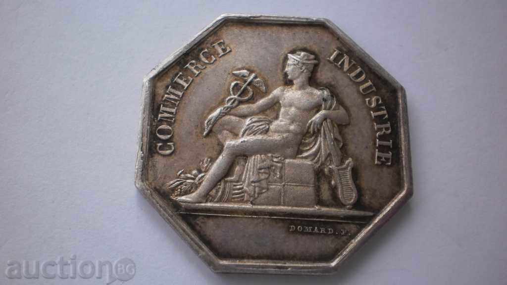 Γαλλία ασημένιο νόμισμα 1815-1820 31 χιλιοστά. 14.35 γραμμάρια.