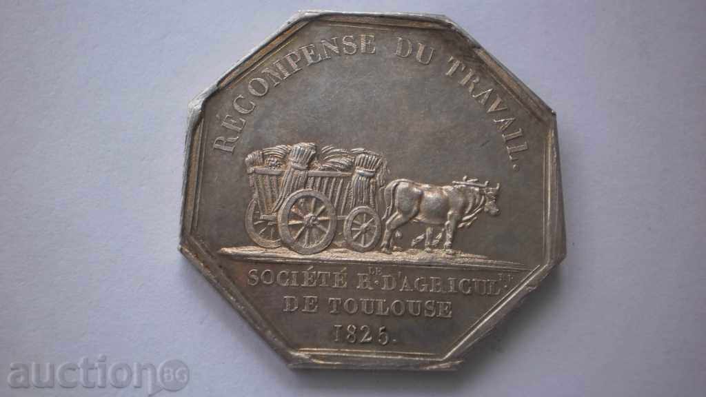 Франция Сребърна Монета 1825-1830 31мм. 13,56гр.