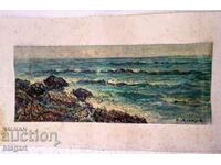 πίνακας "Θάλασσα" - Ναπολέων Αλέκοφ, λάδι, καμβάς