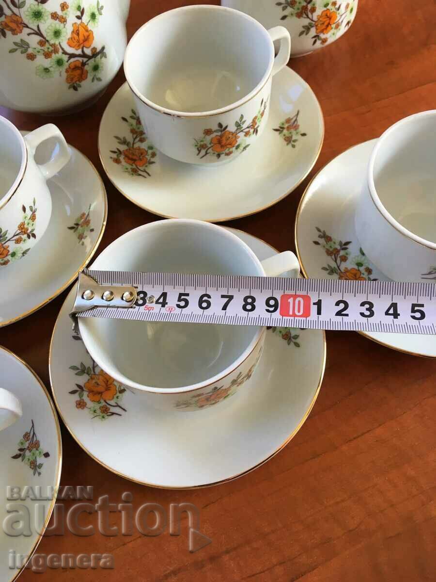 Auction PORCELAIN COFFEE TEA SERVICE FROM SOCA BULGARIA Auction PORCELAIN COFFEE TEA SERVICE FROM SOCA BULGARIA