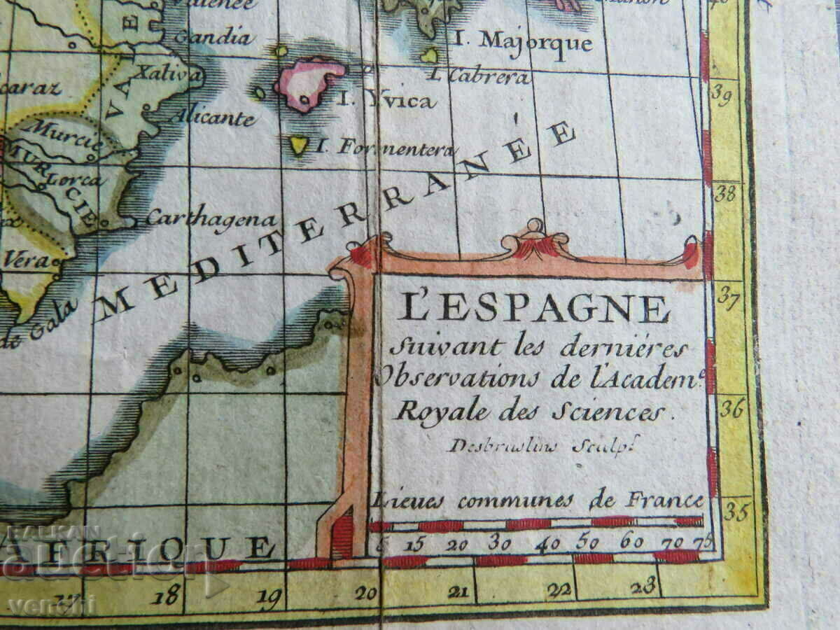Licitație 1739 - Harta Spaniei = Claude Bouffier +