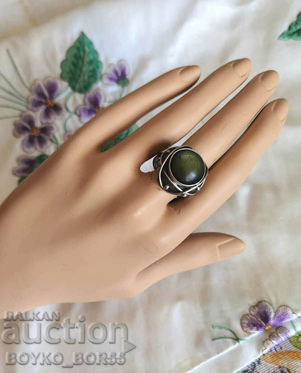 Antique Royal Adjustable Green Stone Ring - 5 Antique Royal Adjustable Green Stone Ring - 5