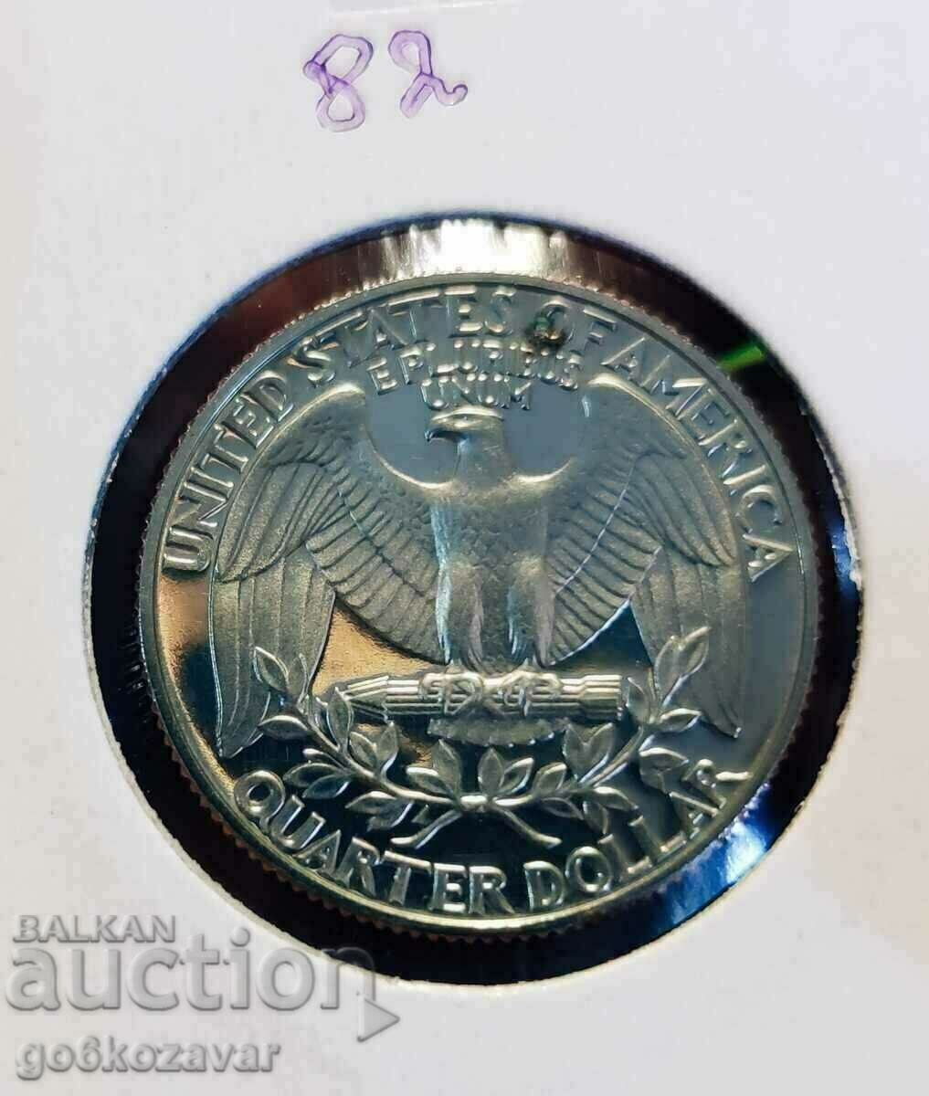 USA 25 Cents 1990 Proof UNC