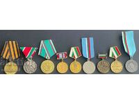 5231 Bulgaria USSR lot 9 medals Veteran VSV