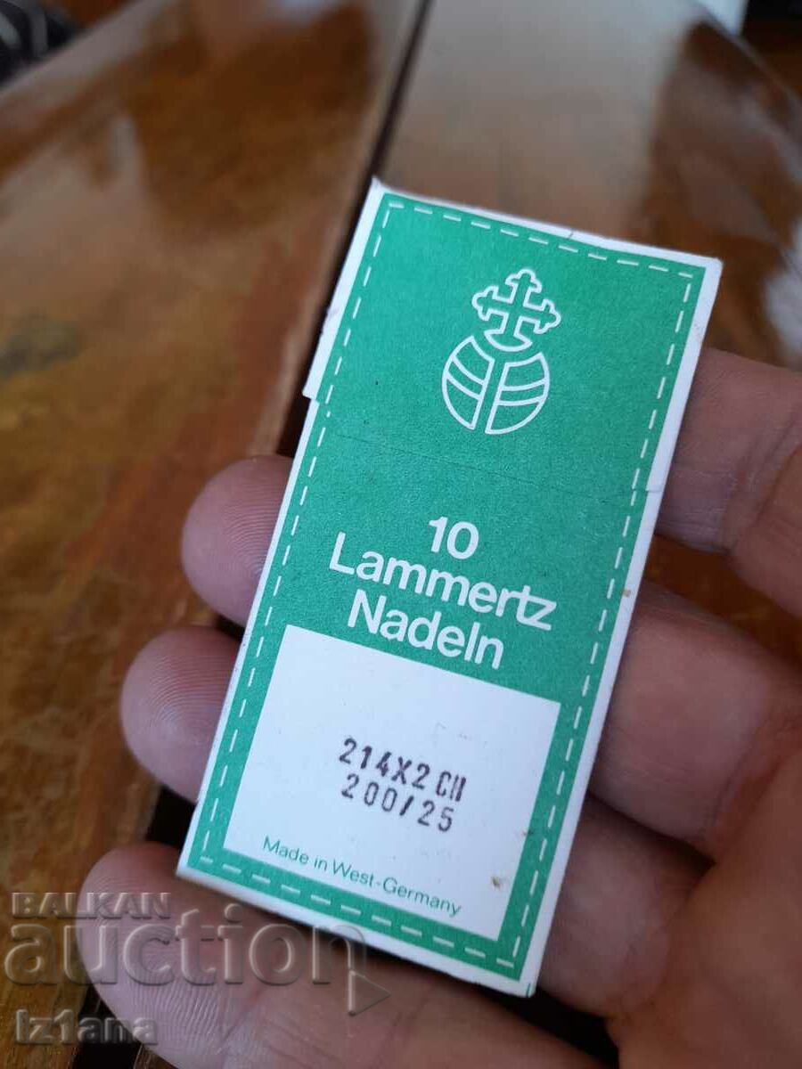 Παλιές βελόνες ραπτομηχανής Lammertz με τιμή 25.00 BGN | € 12.78 Παλιές βελόνες ραπτομηχανής Lammertz με τιμή 25.00 BGN | € 12.78