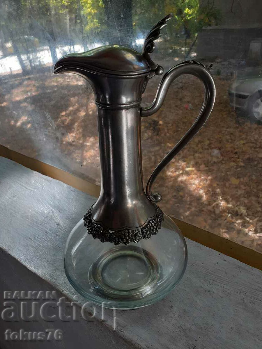 Old antique jug glass metal seal with price 250.00 BGN | € 127.82 Old antique jug glass metal seal with price 250.00 BGN | € 127.82