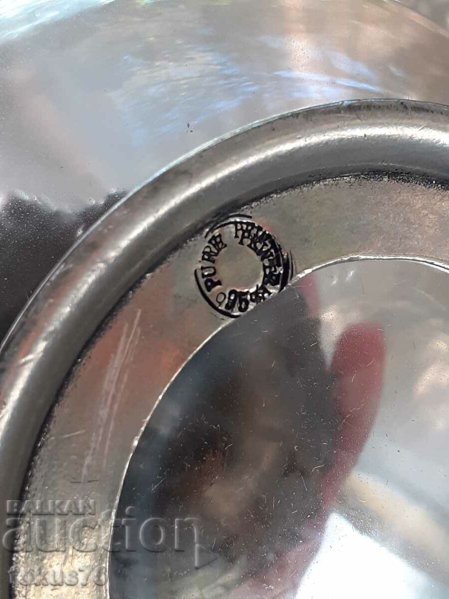 Old antique jug glass metal seal - 5 Old antique jug glass metal seal - 5