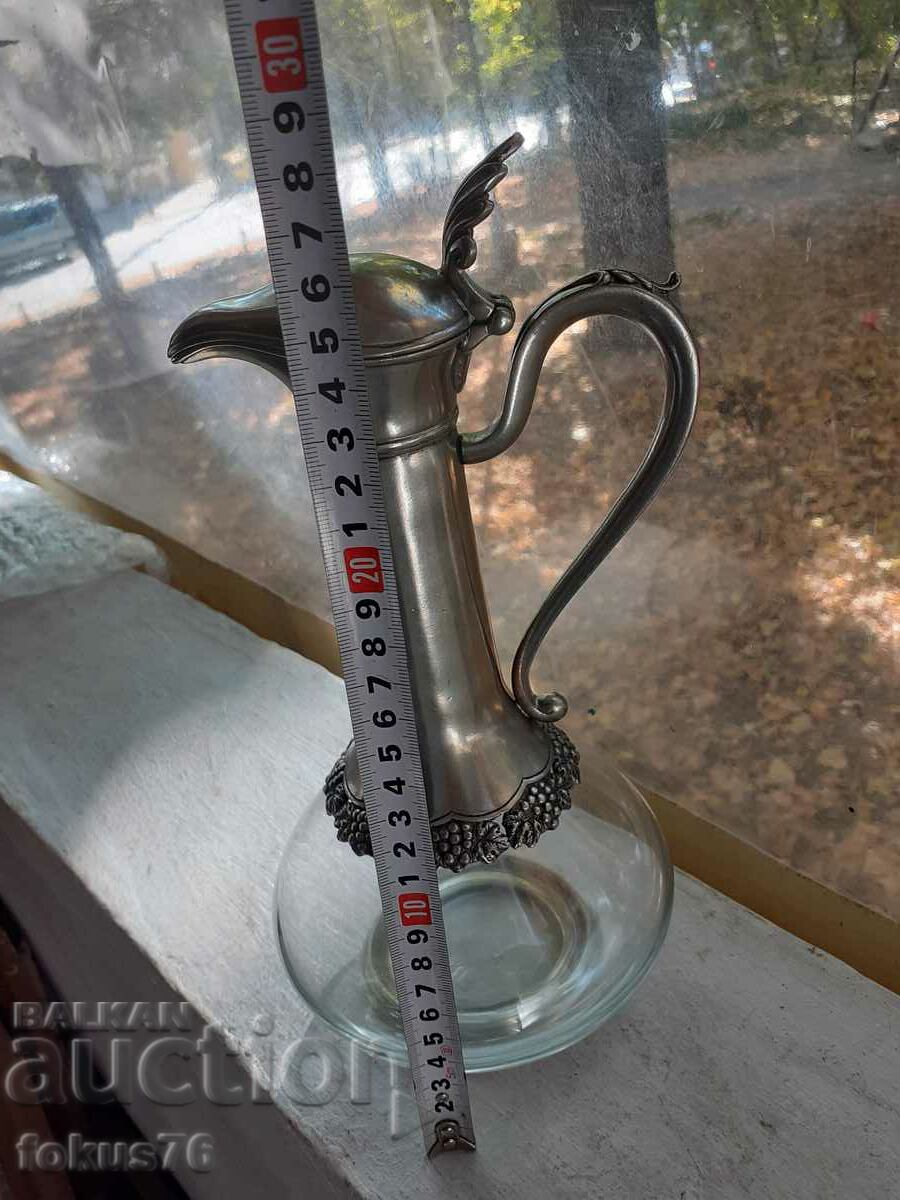 Old antique jug glass metal seal - 6 Old antique jug glass metal seal - 6