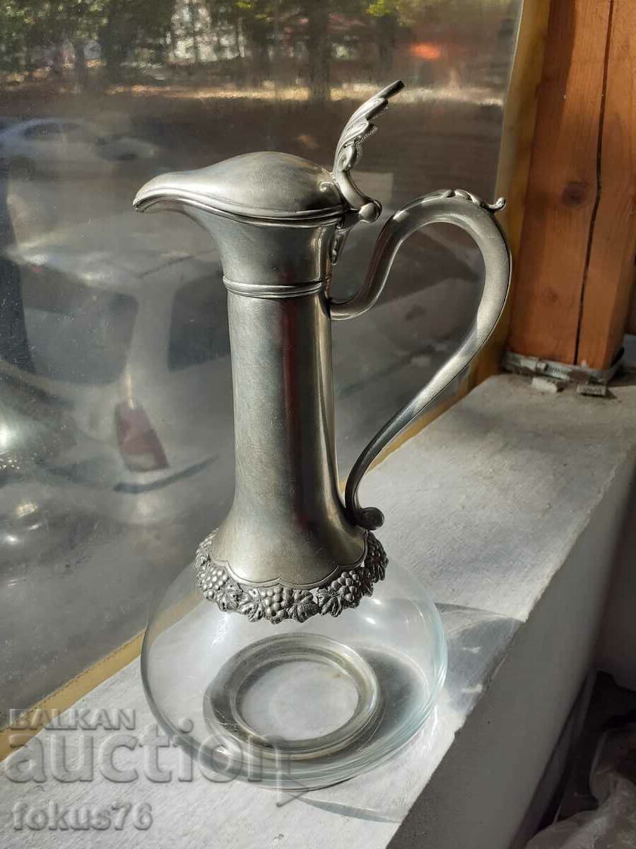 Old antique jug glass metal seal - 7 Old antique jug glass metal seal - 7