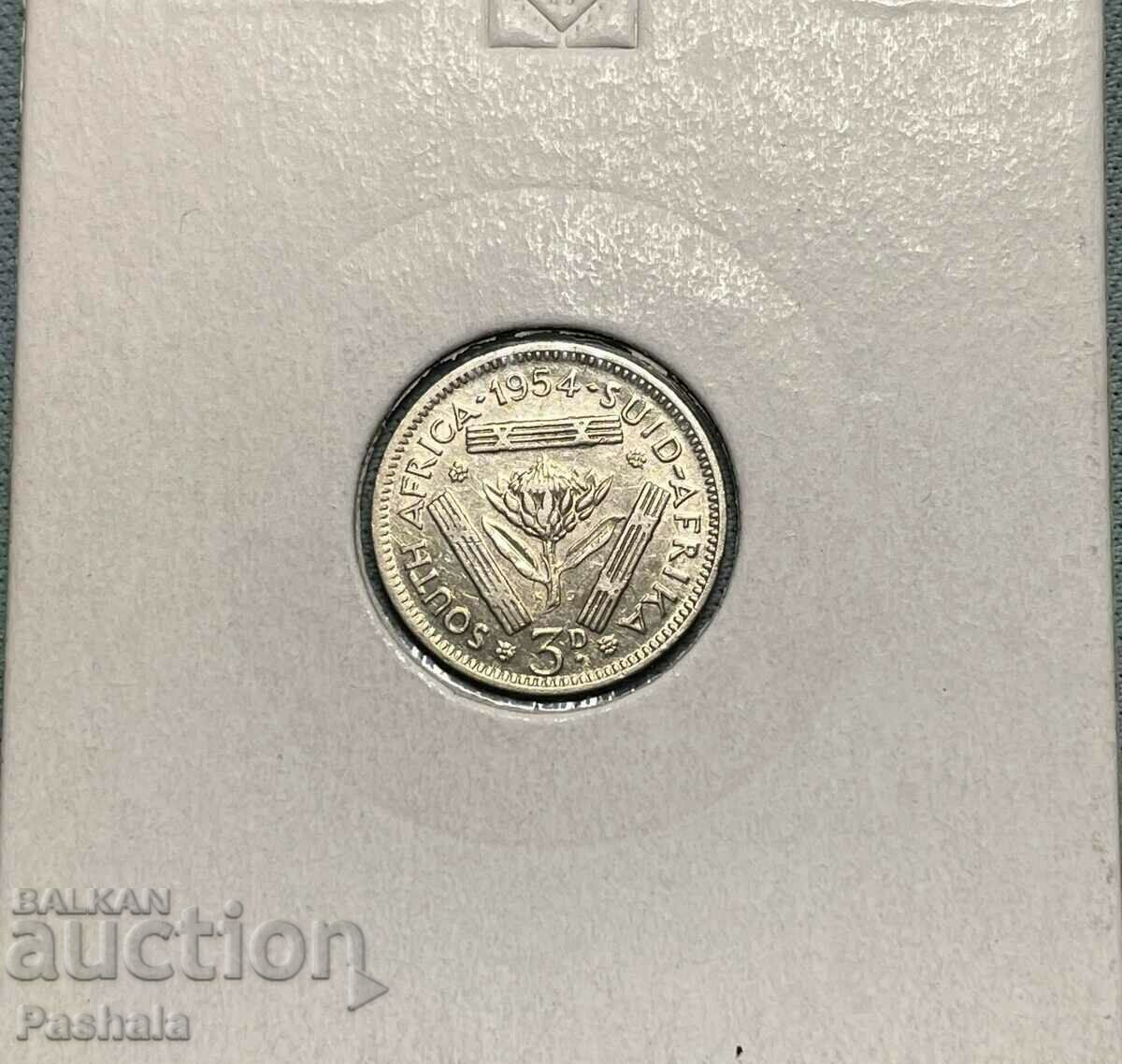 Africa de Sud 3 pence 1954