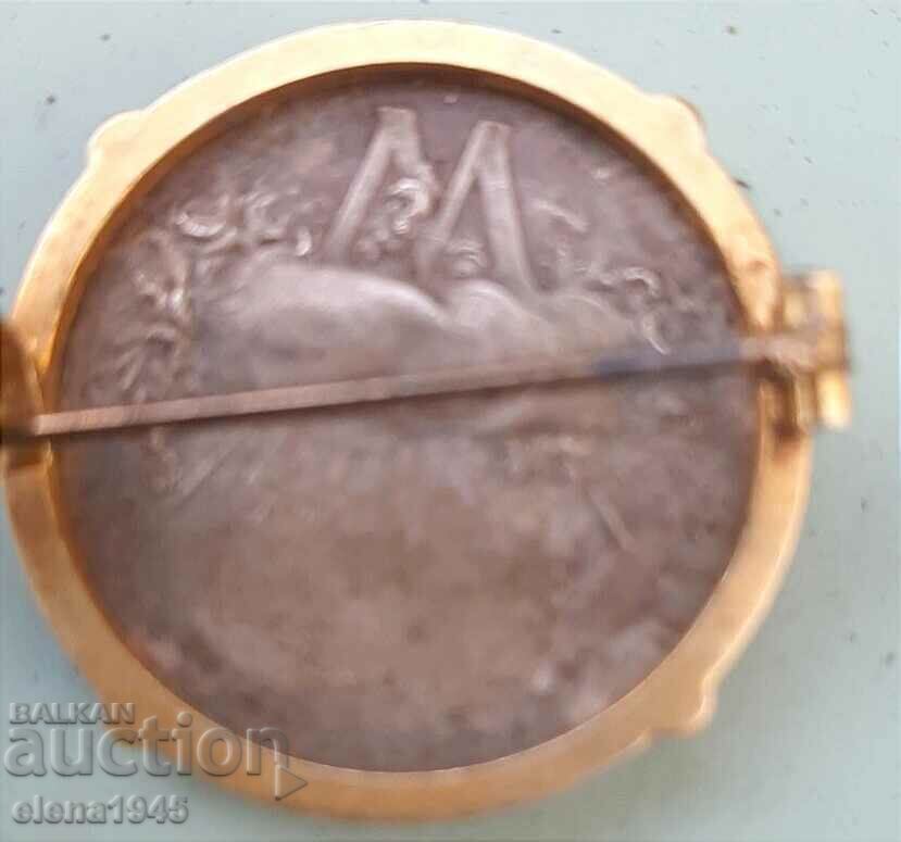 Auction  Virgin Mary silver brooch