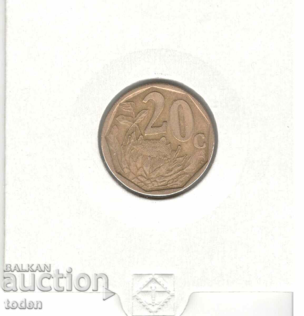 Auction South Africa-20 Cents-1999-KM# 162-AFERIKA BORWA Auction South Africa-20 Cents-1999-KM# 162-AFERIKA BORWA