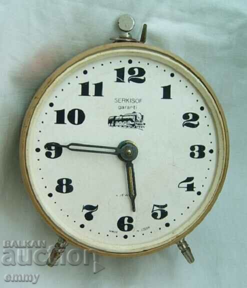 Table clock alarm clock SERKISOF, USSR - missing