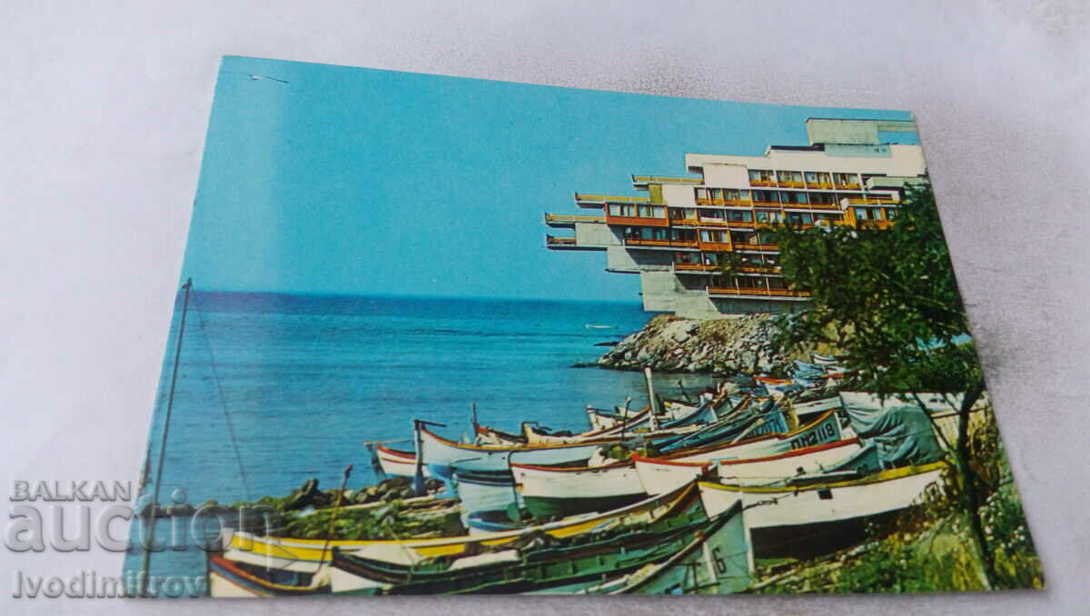 Пощенска картичка Поморие Хотел Поморие 1982