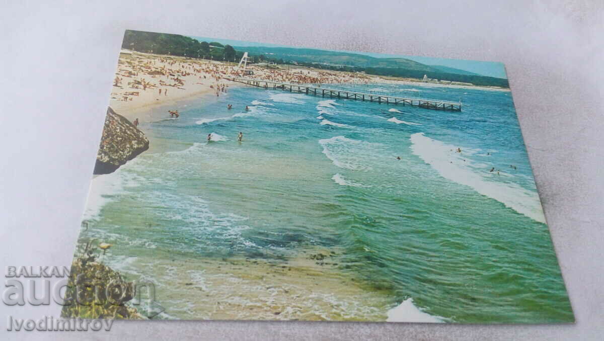 П К Приморско Плажът на Международния младежки център 1986