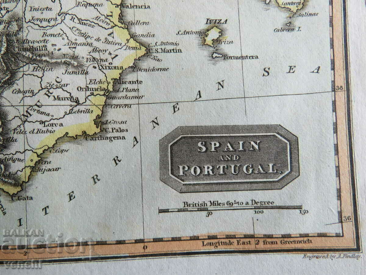 Auction  1815 - Map of Spain = Thomas Kelly +